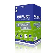 6 Rollen Erfurt Rauhfaser Sprint Tapete Raufaser Überstreichbar (0,57€/1qm)