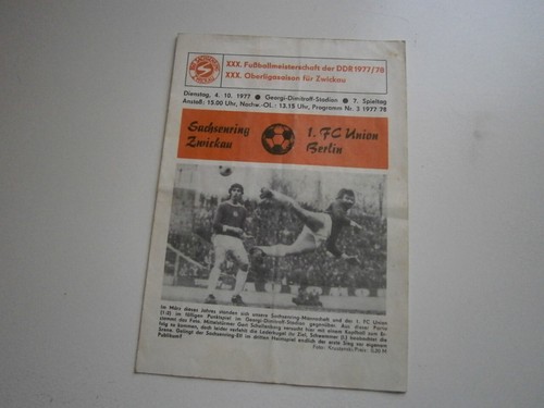 Programmheft ddr oberliga - programmheft,