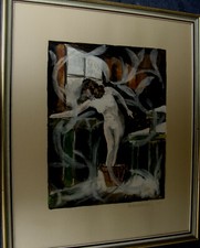 Weiblicher Akt im Waschzuber