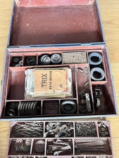 Rarität - Sehr alter Trix Metallbaukasten in Holzkiste mit vielen Anleitungen