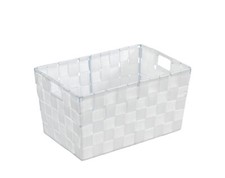 WENKO Aufbewahrungs Korb ADRIA S Weiß Regal Box Ablage Organizer Bad Küche WC