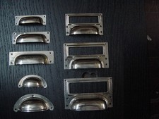 Muschlegriffe-Etikettenrahmen in Chrom von klein bis groß- wählen sie selbst