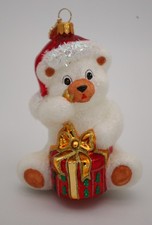 Glas ornament teddybär mit - glas-ornament,