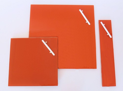 Glas magnet tafel - orange, 50x50