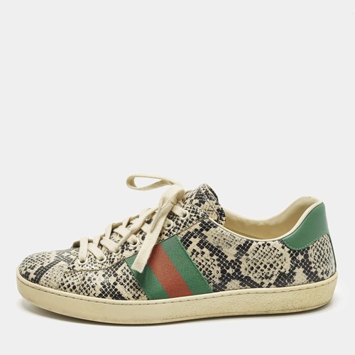 Gucci ace creme python - creme,