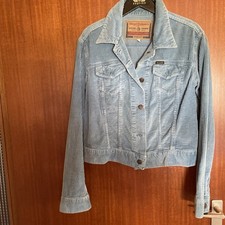 Cord Jeansjacke Schmal  Blau