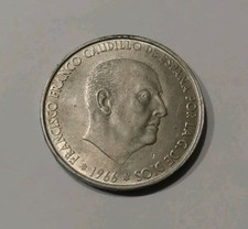 Spanien 100 Pesetas 1966 Franco Silber