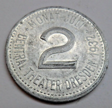 Glücksmünze -Zaubermeister Kassner-Monat Juli -Central Theater Dresden 1932 # B8