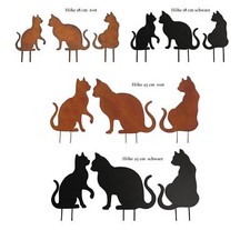 3er Set Katzen z Stecken