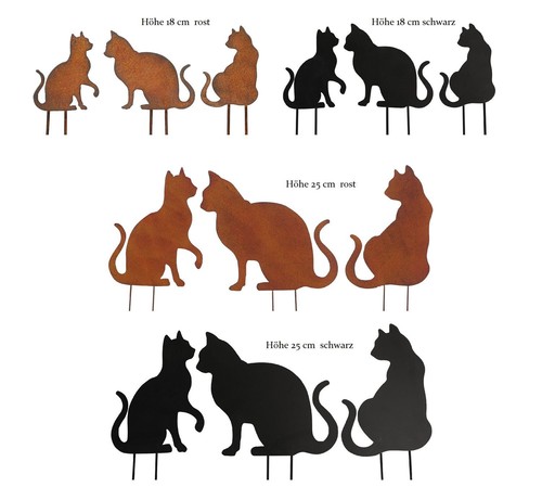 3er set katzen - 3er, stecken