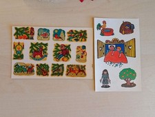 Alte Weihnachts Abziehbilder DDR Schiebebilder Mot 732 und SB1 8452 Deko Vintage