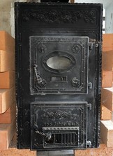Antiker Kaminofeneinsatz mit Nachheizkasten schmiedeeisern funktioniert!