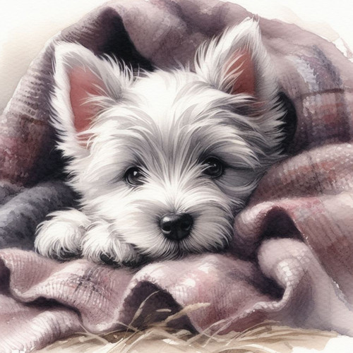 Dekobild west highland - dekobild, white