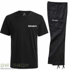 SECURITY T-SHIRT / HOSE / SET SCHWARZ MIT AUFSCHRIFT WACHSCHUTZ RANGERHOSE SHIRT