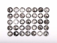 1.0Cts 1.50mm Natürlich Grau Salz & Pfeffer Rund Rose Cut Diamant Sportabzeichen