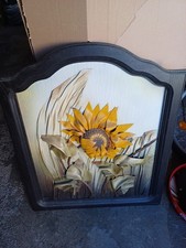 Lederbild Sonnenblumen