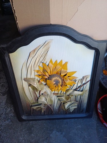 Lederbild sonnenblumen - lederbild,