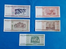 1 x 20-5000 (5 Scheine) Rubel Weissrussland / Banknote Geldschein von 2000 *°*