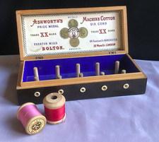 Antike Holzspule Baumwolle