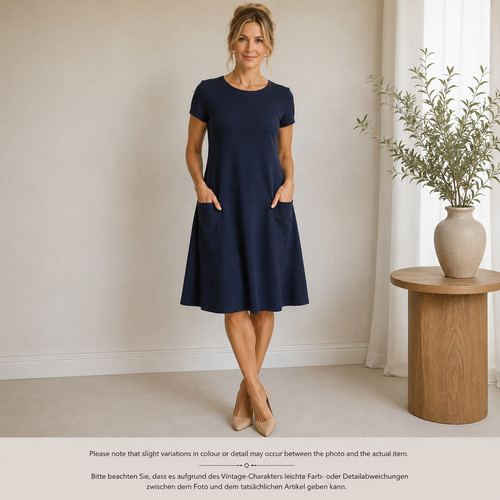 Hessnatur navy cotton dress - navy,