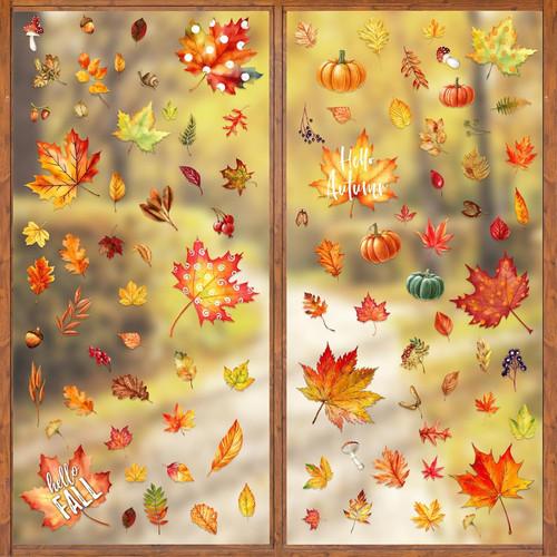 Fensterbilder herbst aufkleber - herbst,