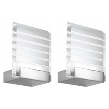 Intec Wandlampe LED Wandleuchte Badezimmer 230V Spiegel Glas Leuchte [2ER]