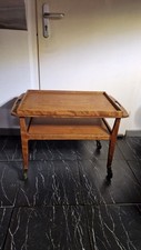  Servierwagen 60er Danish Design Barwagen mit Glasboden   und Tablet. Teakholz 
