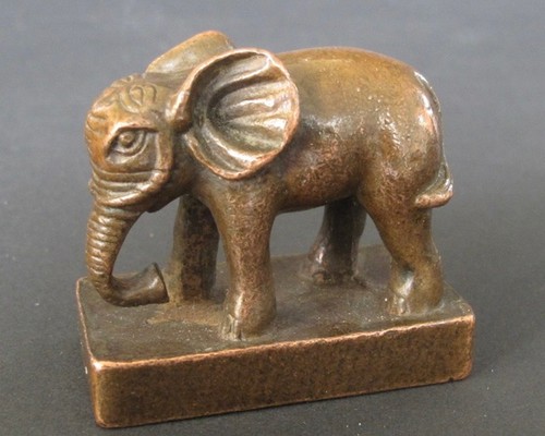 Bronze elefantensiegel aus - bronze,