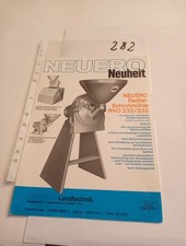 Schlepper Prospekt Neuero Schrotmühle Nr.  282 Weitere Prospekte Eingestellt