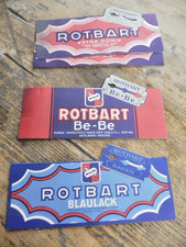 4 Reklame Aufsteller ROTBART deutsches Reichs Patent um 1930 neuwertig