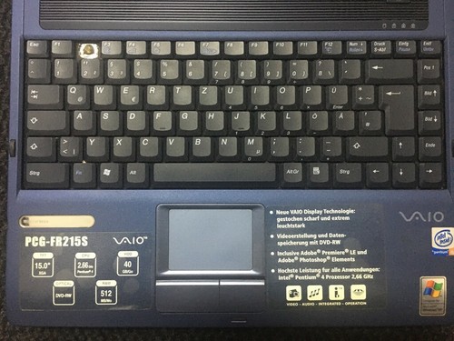 Sony vaio pcg fr215s zoll - vaio, pcg-fr215s