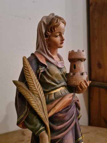 Holzfigur heilige barbara - heilige,