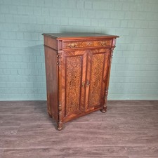 27558 Vertiko Gründerzeit 1880 Nussbaum furniert Antik