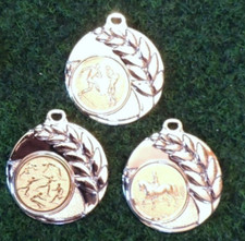 100 Medaillen Ø 45mm  mit Band + Emblem Ø25mm #M181 oder Zubehör (Sportfest)