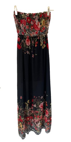 Kleid blumen schwarz - kleid,