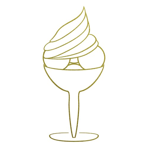 Eisbecher 50cm aufkleber - eisbecher,