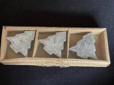 3 Weihnachtskerzen Tannenbaum mit Glitzer