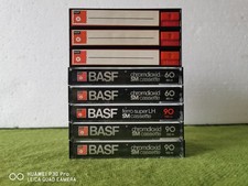 8X BASF CASSETTEN FERRO Super LH, Chromdioxid C60 C90 Bespielt unbeschriftet