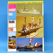 Modellbau heute 3 1989 GST DDR Flugmodell Schiffsmodell Bauplan Reedeschutzboot