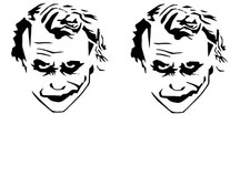 Joker aufkleber 2x Face Joker