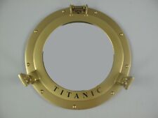 Bullauge Titanic Schiffsfenster Wandspiegel  Aluminiun brüniert D.29cm  