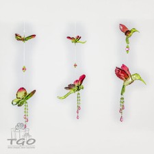 Formano Dekohänger Schmetterling Vogel Libelle Acryl grün 44cm-607256