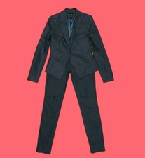 Comma Anzug Baumwolle Stretch Sommeranzug 34 Hosenanzug Business Kostüm Blau