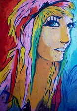 Kunstwerk Portrait Gesicht