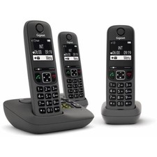 Gigaset AE690A Trio-Set Analoges Festnetz-Telefon mit AB Anthrazit-gsg