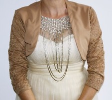 BOLERO JACKE BLAZER  BRAUTSTOLA  AUS SPITZE 3/4 ÄRMEL ART:  AK00247T