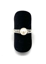 925/- Silberring mit Perle