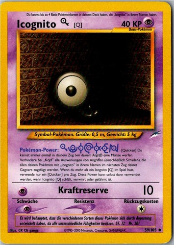 Pokemon icognito 105 - icognito, 59/105