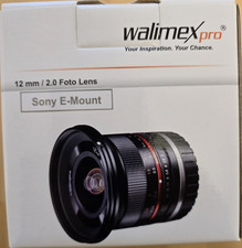 Walimex Pr Weitwinkel Objektiv 12mm F2.0 APS-C Alpha 6700 6600 6400 6000 Schwarz
