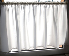 Scheibengardinen  Weiß 145cm Höhe wählbar 50,60,70,80,90cm  Sichtschutz  Gardine